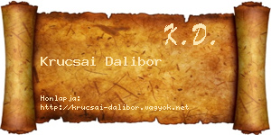 Krucsai Dalibor névjegykártya
